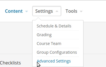 Advanced Settings