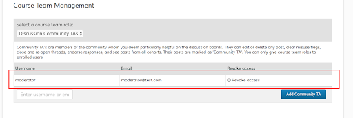 Assigned Moderator