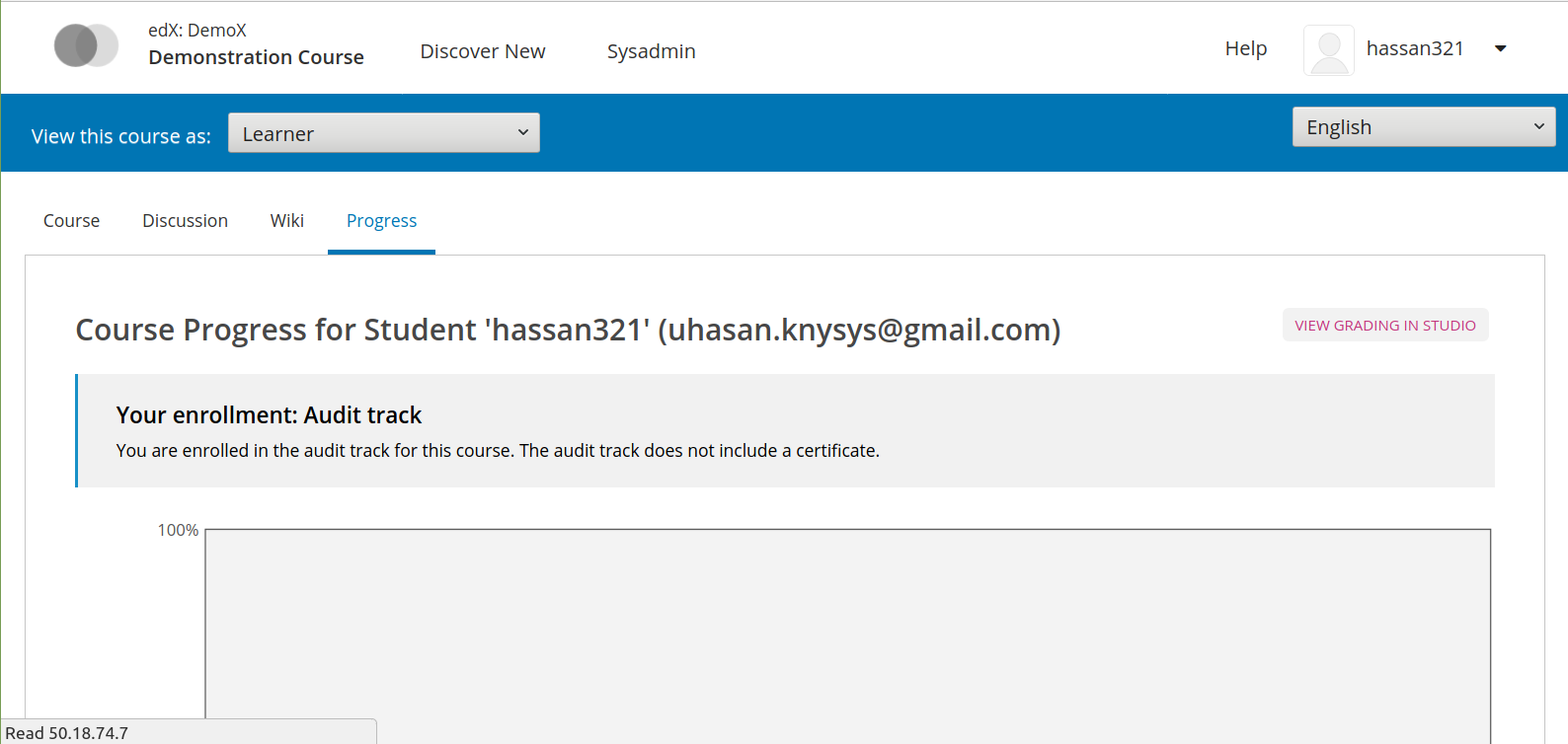 Audit track not eligible