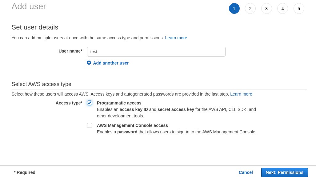 Create AWS User