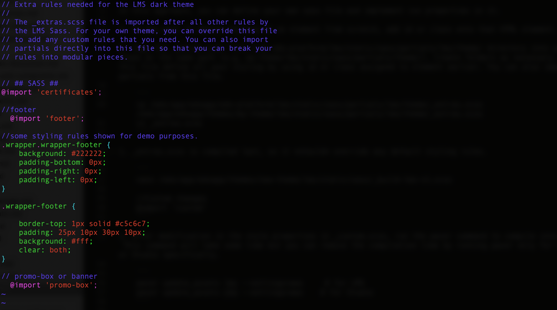 Extras sass file