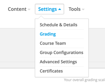 Grading Settings