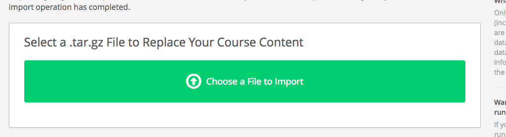 Import Couse File