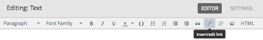 Insert Link Editor