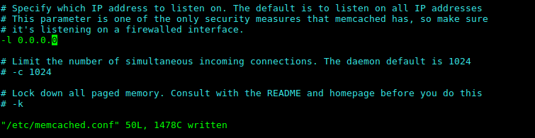 Memcache conf