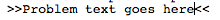 Problem Text