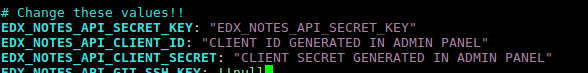 Notes Configuration